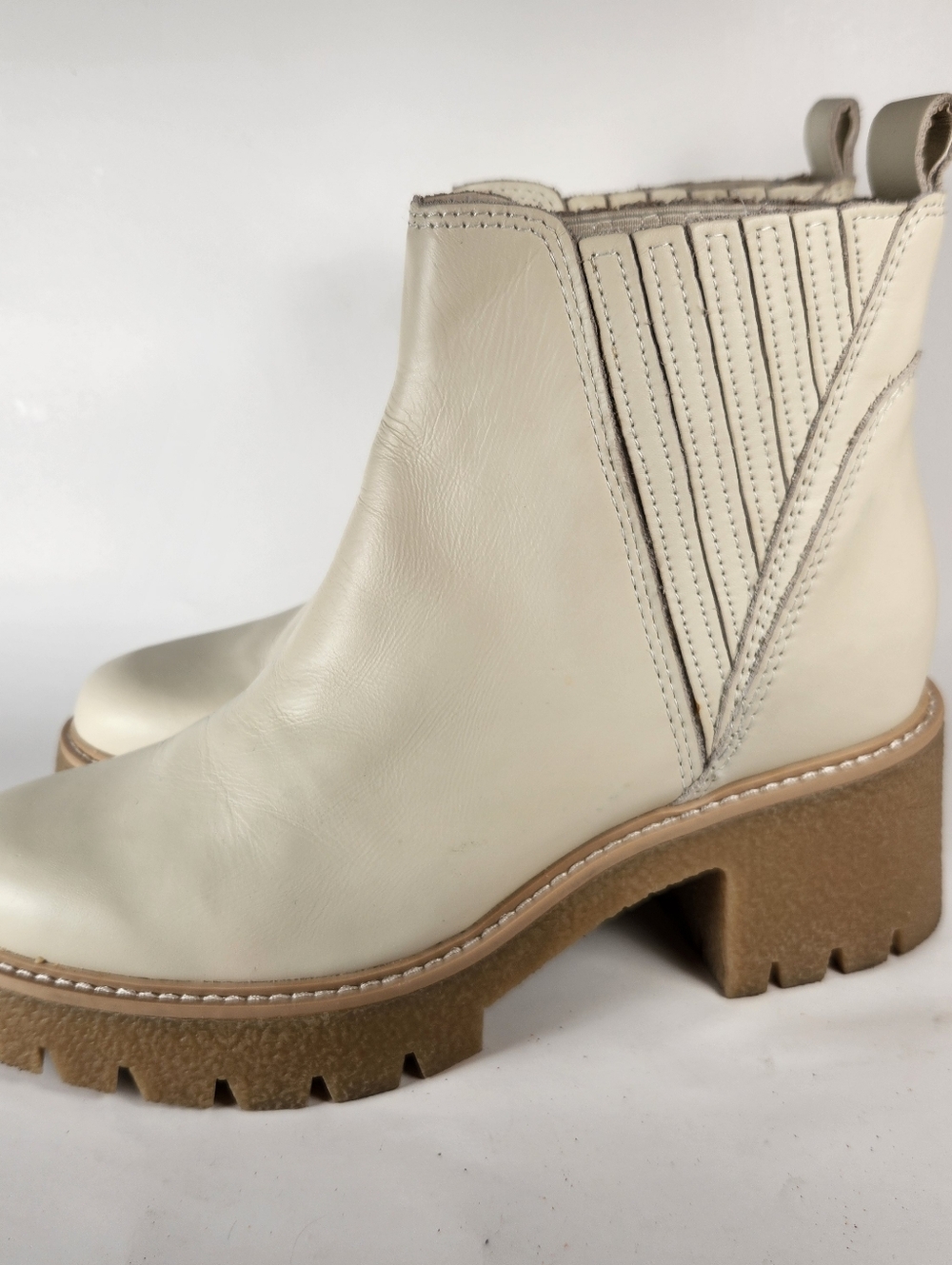 DOLCE VITA Women's Harte H2O Boot Size 8 Ivory Leather Shoe - Picture 10 of 10